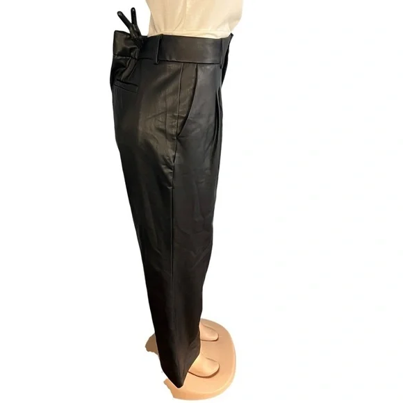 Calvin Klein Faux Leather Black Pants - Picture 5 of 9